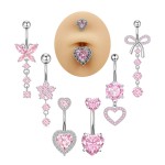 Navel Piercing Set Factory - 6-piece Chic Gold Color Flower