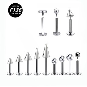 Titanium Labret Manufacturer - ASTM F136 Internal Thread Stock