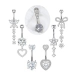 Navel Piercing Set Factory - 6-piece Chic Gold Color Flower