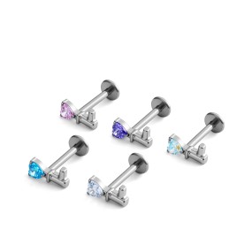 Titanium Studs Supplier - ASTM F136 Flat Back Labret Earrings