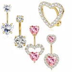 Golden Navel Set Supplier - Stainless Steel Flower Butterfly