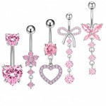 Pink Series Set Factory - Fashion Heart Shaped Zircon Pendant