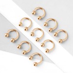 Body Jewelry Supplier - Externally Threaded Horseshoe Circular
