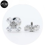 Titanium Piercing Jewelry Factory - 16G Cross CZ Internal Thread