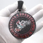 水钻吊坠供应商-定制LOGO金属嘻哈风