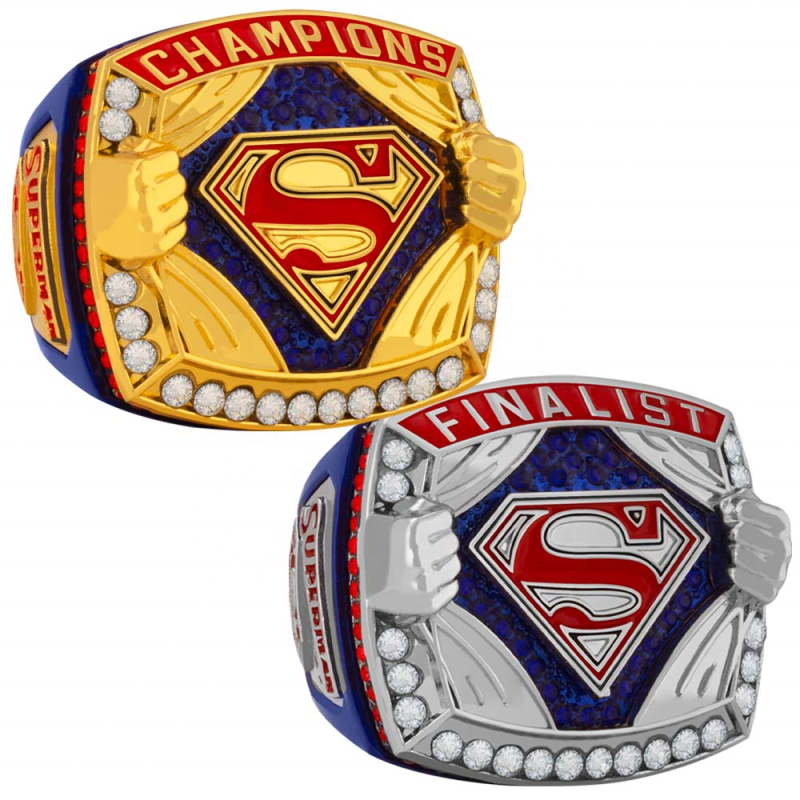 Superman Ring Supplier - Chest Emblem Champion Finalist Custom