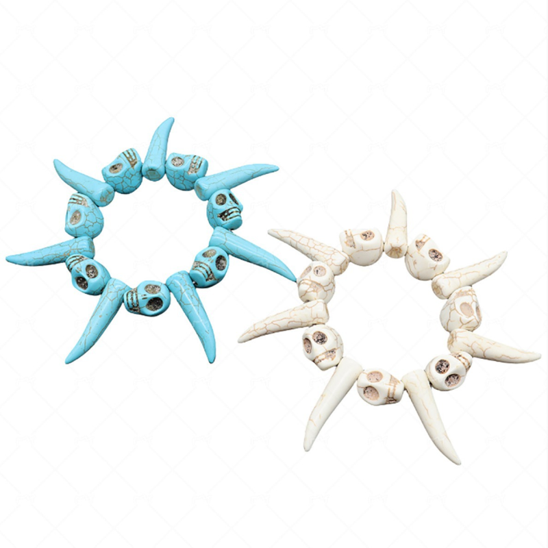 Alloy Bracelet Supplier - Color-blocking Bells Snowflake Beads