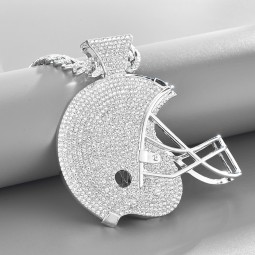 Rugby Necklace Factory - Vintage Full Rhinestones Exaggerated