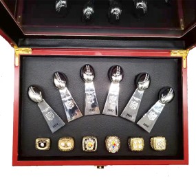 Steelers Ring Factory - Pittsburgh Steelers Trophy Wooden Box