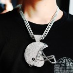 Rugby Necklace Factory - Vintage Full Rhinestones Exaggerated