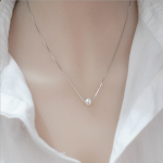 Pearl Necklace Manufacturer - Women S925 Sterling Silver Nature Clavicle Chain