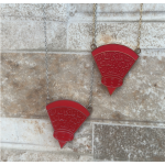 Arabic Necklace Supplier - 18K Gold Stainless Steel Red Enamel Pendant Men Women