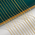 Silver Necklace Supplier - S925 Sterling Silver 14k Gold Cross Water Wave Box