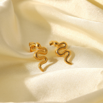 Snake Earrings Factory - INS Personality 18K Gold Plated Vintage Stud Earrings