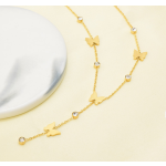 Butterfly Necklace Manufacturer - Korean Fashion 18K Gold Plated Long Tassel