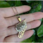 Syria Map Necklace Factory - Stainless Steel Pendant Rhinestone Words Jewelry