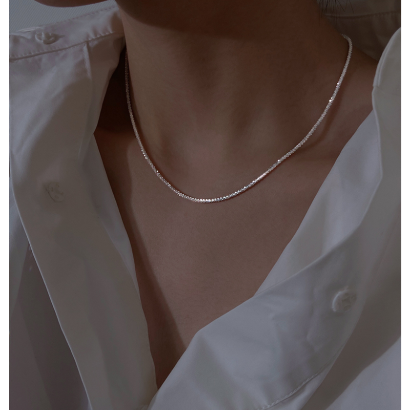 Clavicle Chain Supplier - Korean Style S925 Sterling Silver Bling Bling Design