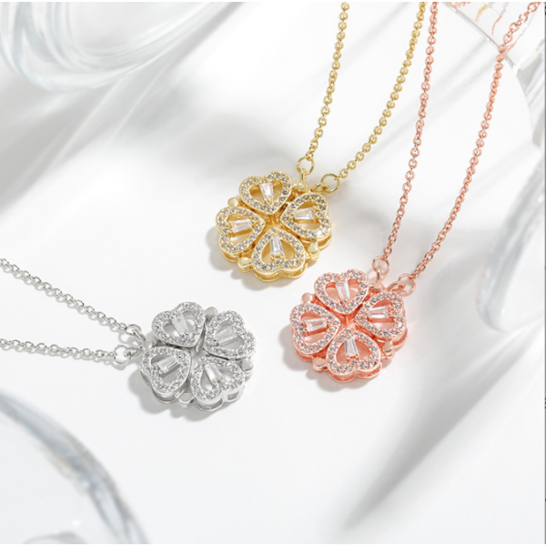 Heart Necklace Manufacturer - Stainless Steel Four Leaf Flower Clover Chain