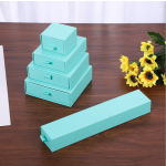 Jewelry Packaging Box Factory - Light Blue Drawer Earrings Necklace Customizable