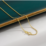 Silver Necklace Supplier - S925 Sterling Silver 14k Gold Cross Water Wave Box