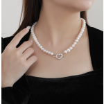 Silver Necklace Factory - INS Fashion Top Quality 925 Sterling Silver Love Pearl