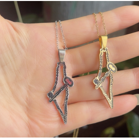 Palestinian Necklace Manufacturer - 18K Gold Plated Stainless Steel Key Pendant
