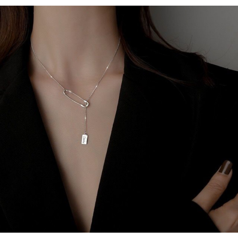 Silver Necklace Supplier - Korean Fashion Design S925 Silver Pin Tassel Pendant