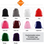 Velvet Pouches Supplier - 50 Pcs 5x7cm Colorful Drawstring Gift Packaging