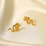 Snake Earrings Factory - INS Personality 18K Gold Plated Vintage Stud Earrings