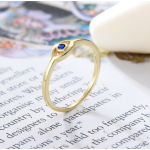 Devil's Eye Ring Supplier - New Trendy S925 Sterling Silver Blue Eye Zircon