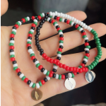 Palestine Bracelet Manufacturer - Colorful Bead Gift Watermelon Bracelet Men Women