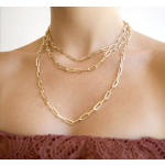 Chain Necklace Supplier - Stainless Steel Paper Link DIY Gold Chain Bracelet