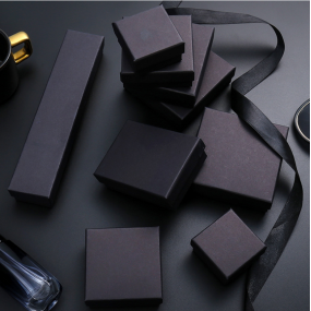 Jewelry Box Manufacturer - Luxury Black Paper Sponge Drawer Bracelet Bangle