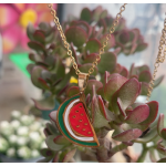 Palestine Jewelry Factory - Watermelon Fruit 316L Stainless Steel Enamel Necklace