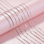 Cross Necklace Factory - Hot Selling S925 Sterling Silver Box Water Wave Chain