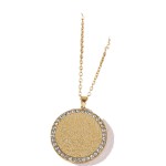 Ayatul Necklace Factory - 18K Gold Plated Stainless Steel Rhinestone Pendant