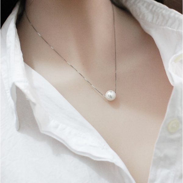 Pearl Necklace Manufacturer - Women S925 Sterling Silver Nature Clavicle Chain