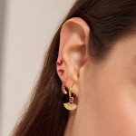 Silver Earrings Supplier - S925 Silver Needle Zircon Leaf Minimalism Cubic