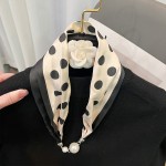 Silk Scarf Factory - Wholesale Spring Summer Pearl Pendant Fashion Print Polyester