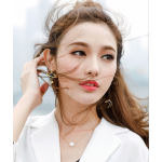 Silver Earrings Factory - Statement Asymmetrical Universe Star Moon Long Tassel