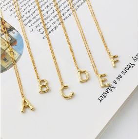 Initial Necklace Manufacturer - Creative S925 Silver Gold Plated A-Z Letters
