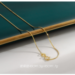 Silver Necklace Supplier - S925 Sterling Silver 14k Gold Cross Water Wave Box