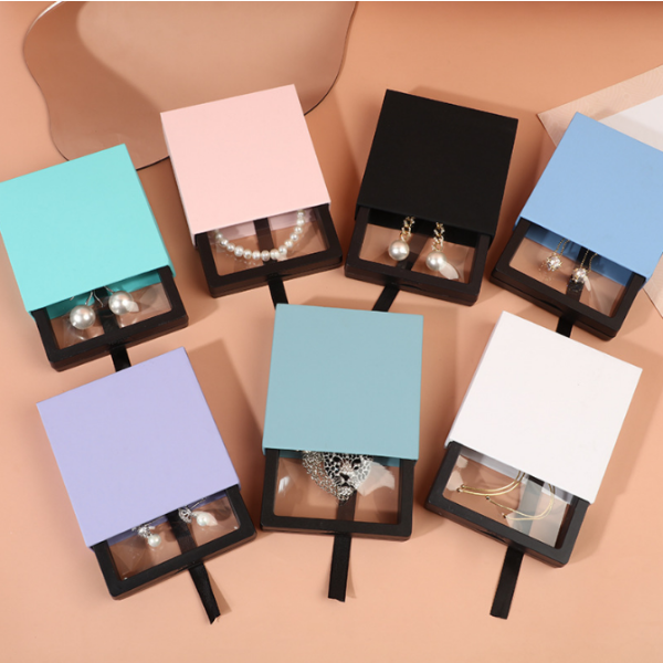 Storage Jewelry Box Supplier - Drawer PE Suspension Necklace Ring Custom Logo