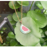 Palestine Jewelry Factory - Watermelon Fruit 316L Stainless Steel Enamel Necklace