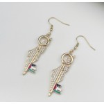 Palestine Earrings Supplier - Stainless Steel Country Map Dangle High Quality