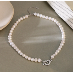 Silver Necklace Factory - INS Fashion Top Quality 925 Sterling Silver Love Pearl