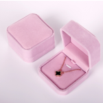 Jewelry Box Supplier - Wholesale Custom Logo Wedding Engagement Velvet Pink