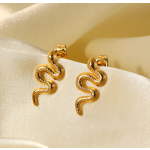 Snake Earrings Factory - INS Personality 18K Gold Plated Vintage Stud Earrings