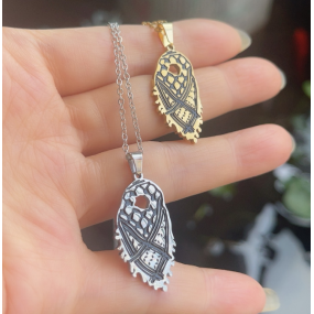 Palestine Necklace Factory - Handmade Headscarf Kufiya Stainless Steel Chain