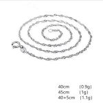 Cross Necklace Factory - Hot Selling S925 Sterling Silver Box Water Wave Chain